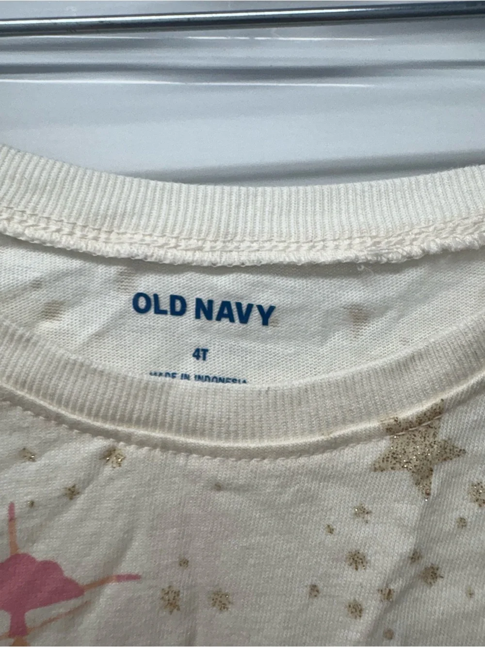 Old Navy Girls 4T Fit & Flare Long Sleeve Ivory Ballet Ballerina Dress